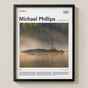 Michael Phillips US Army Veteran - Morning Loon - 11"x14" Poster - Frame Not Included