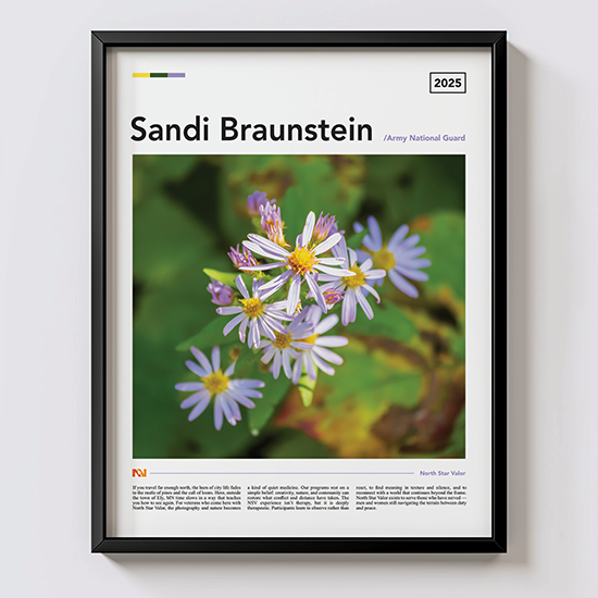 Sandi Braunstein Army National Guard Veteran - Fall Flowers - 11"x14" Poster - Frame Not Included