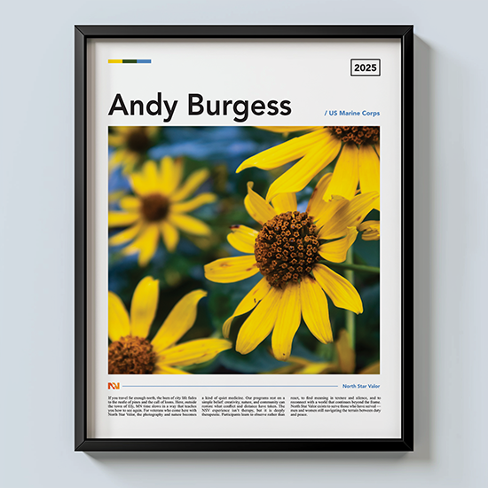 Andy Burgess US Marine Corps Veteran - Love - 11"x14" Poster - Frame Not Included